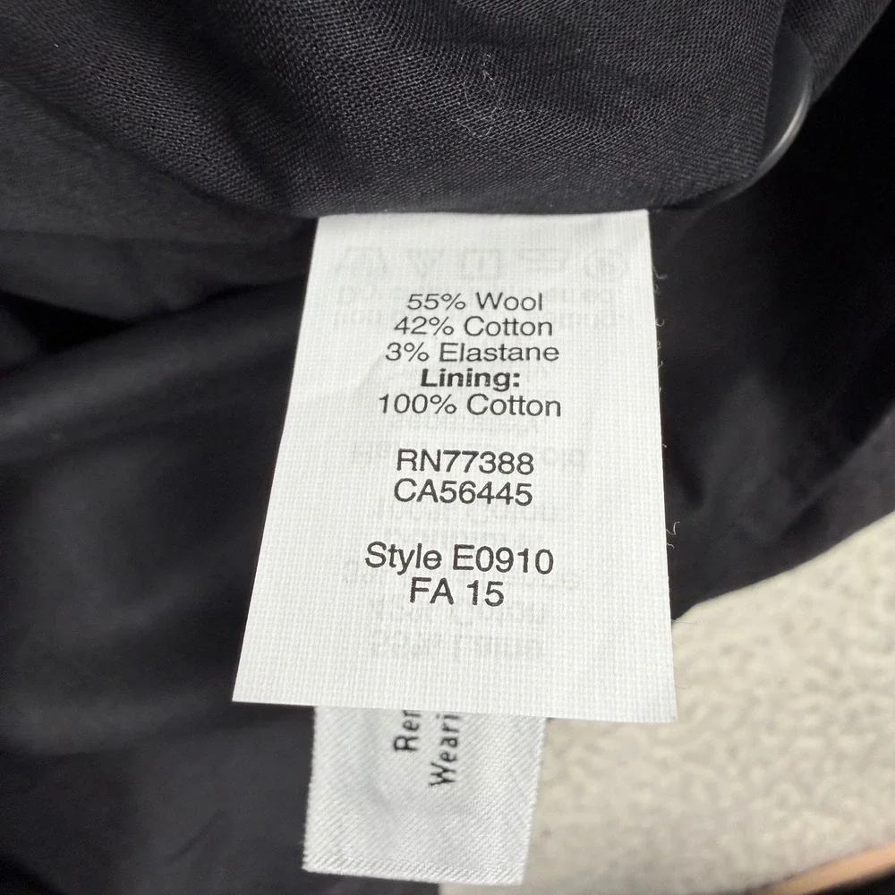 NWT Madewell Shirt Dress‎ XXS Charcoal Grey Wool Blend Mini Dark Academia Tunic